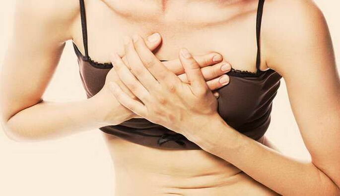 Pain of bone softening in the breast